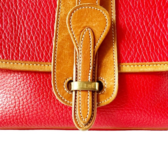 Dooney & Bourke Vintage Equestrian Bag in Red Leather - Picture 2 of 16